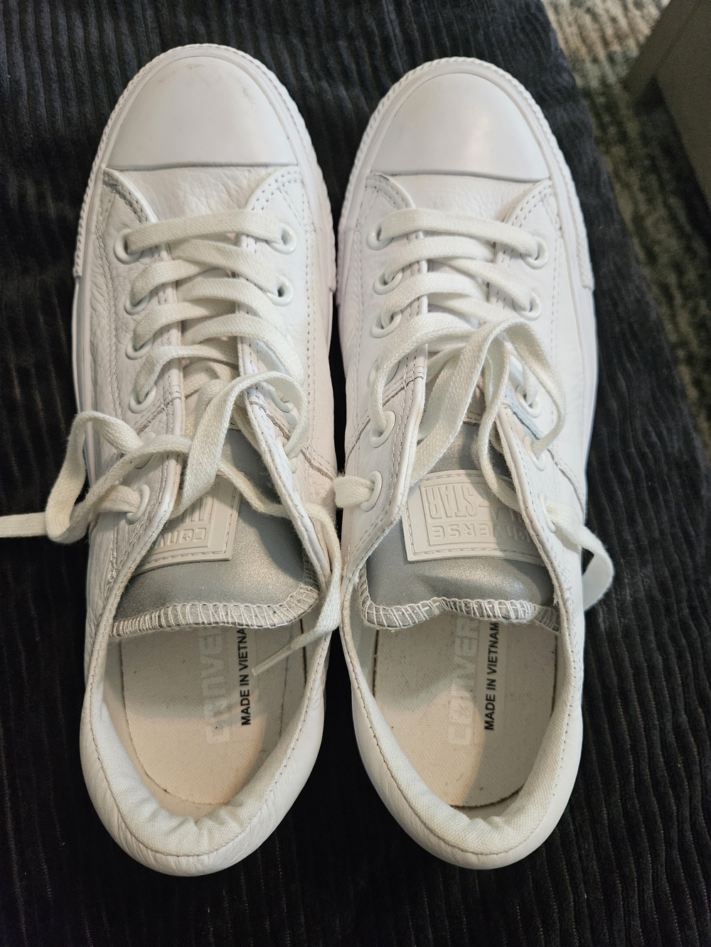 Converse White Leather Low-Top Sneakers for Women
